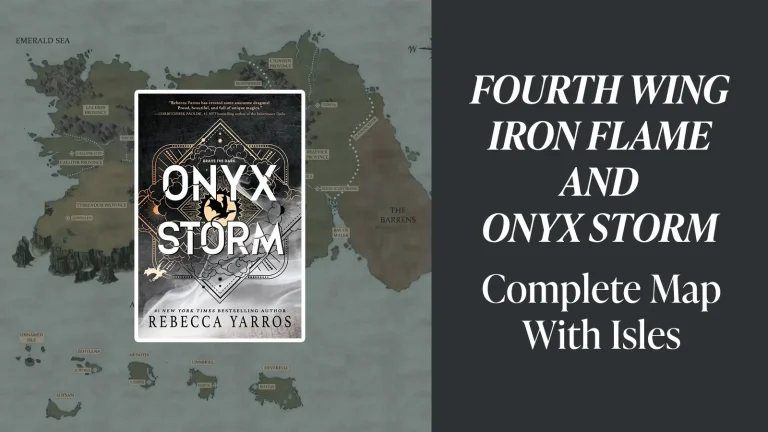 Fourth Wing, Iron Flame & Onyx Storm Map with Isles