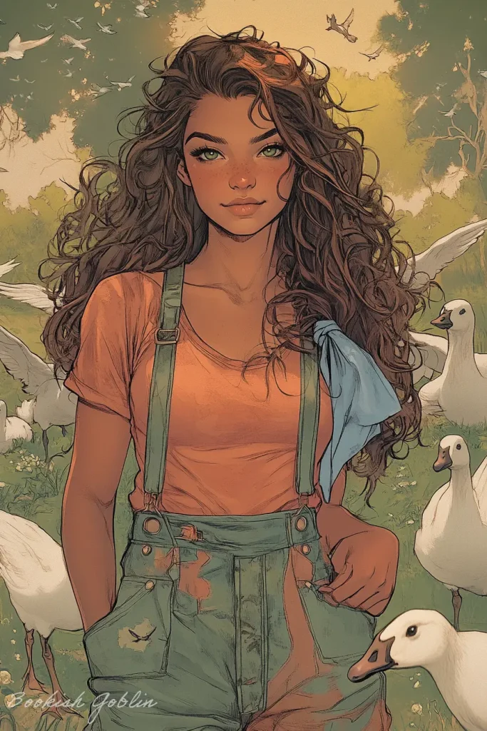 Lenore Dove with her geese