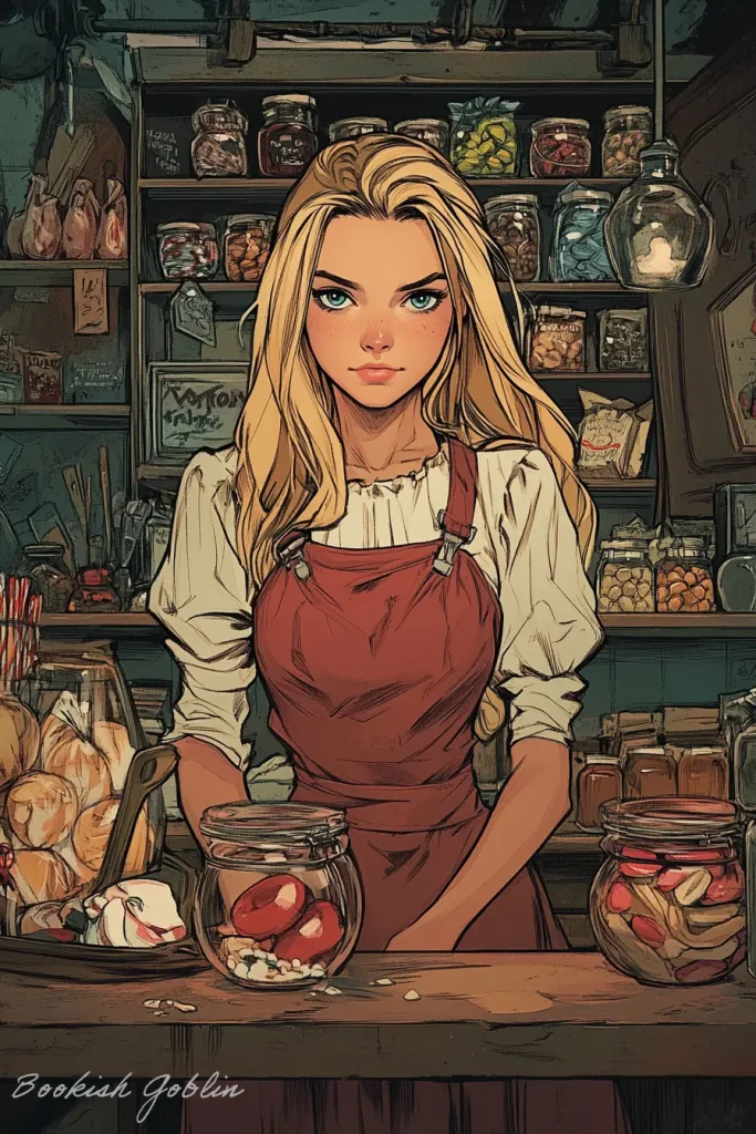 Maysilee Donner in her Parents' Candy Shop