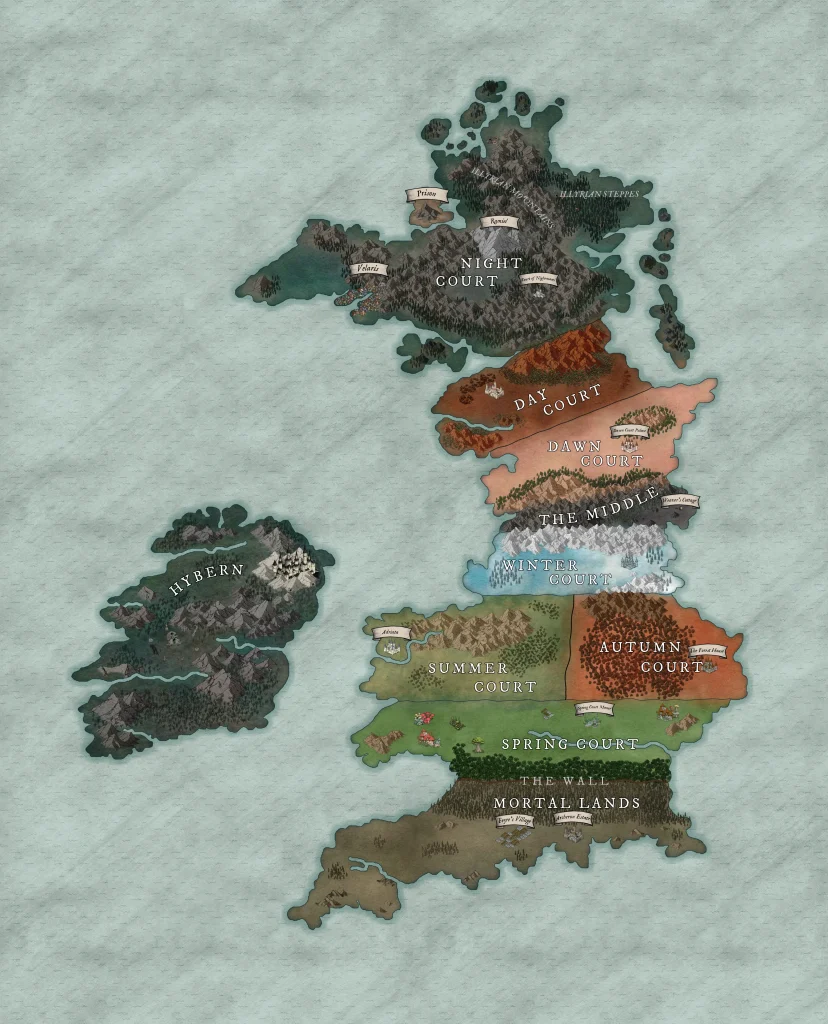 ACOTAR Map: A Fan Interpretation of Prythian and Hybern