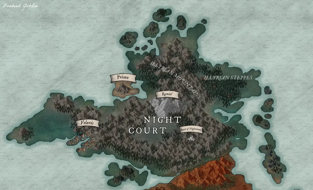 Night Court Map Fan Art ACOTAR