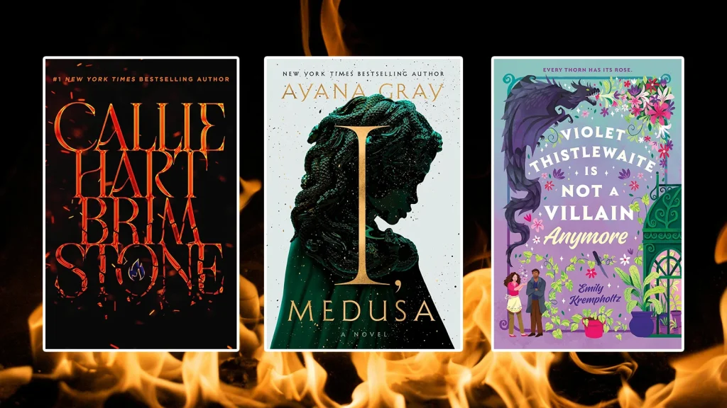 November 18 Book Releases: Brimstone, I Medusa, Violet Thistlewaite is Not a Villain Anymore
